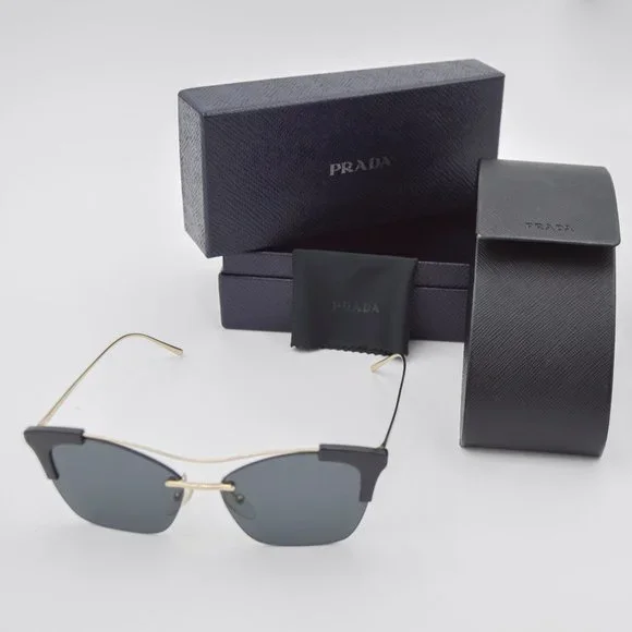 Prada SPR 21U Sunglasses Prada - SPR 21U (Silver/Black) – Good See Co main image 3